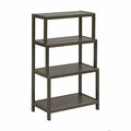 Homeroots Bookcase with 4 Shelves, Espresso - 36.75 x 22.2 x 12 in. 380030